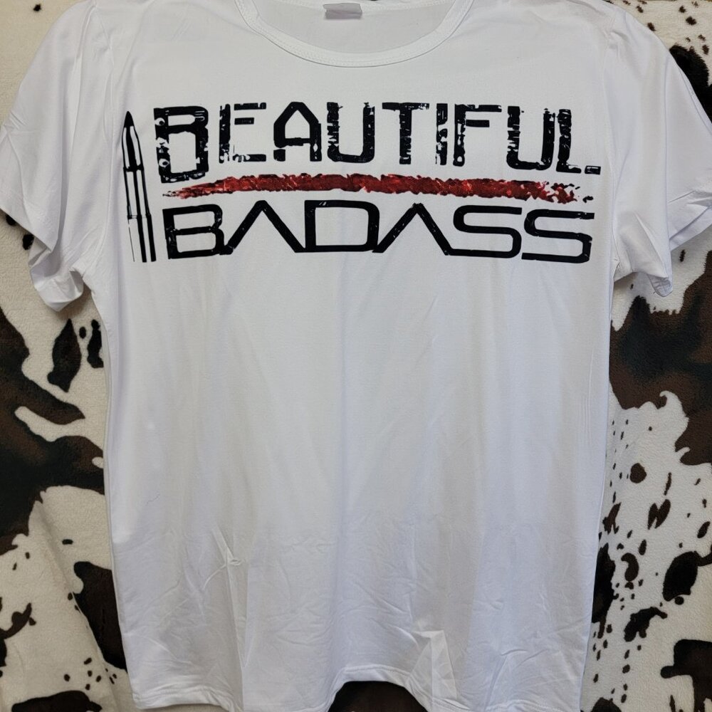 5 Pack Western Beautiful Bad White Short Sleeve T-Shirt